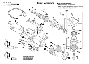 КОРПУС РЕДУКТОРА ЗЕЛЕНЫЙ болгарки Bosch GWS 660 (рис.821) 1619P01814