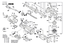 Кнопка стопора болгарки Bosch GWS 19-150 CI (рис.840)