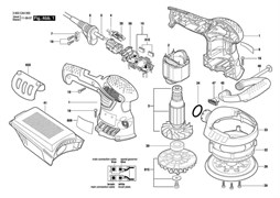 Шлифовальная плита Sander Plate эксцентриковой шлифмашины Bosch PEX 400 AE (3603CA4000) (рис.28)