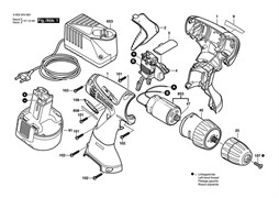Коробка редуктора Gear Box шуруповерта Bosch PSR 1200 (0603944564) (рис.45)