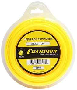 Корд триммерный CHAMPION  Round 3.0мм* 60м (круглый)+нож C5016
