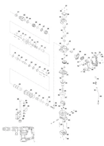 правая ручка перфоратора EINHELL TE-DH 1027 (4139090) (рис.72) 413909001072