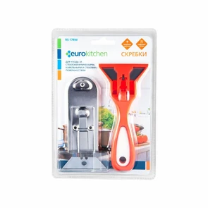 {{photo.Alt || photo.Description || 'Набор скребков Eurokitchen для чистки стеклокерамики, красный/белый'}}