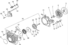ВЕНТИЛЯТОР ОХЛАДЖЕНИ Е бензореза ECHO CSG680 (рис.6) ECH10152132330