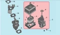 Прокладка под карбюратор  двигателя Champion G120HK (рис.10) G120HKDAB006