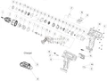 Корпус левая часть шуруповёрта Redverg RD-SD10L/2Y-44 6651334_RD