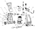 Впускной патрубок минимойки Elitech М 1500 Р/РС (рис.15) 0901001500