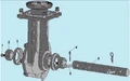Шестигранный вал привода фрез культиватора Champion BC1193 (рис.6) CHMP111200080001