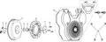 Катушка зарядки аккумулятора \ COIL ASSY.,CHARGE бензогенератора Elitech БЭС 12000 Е (рис.1) 0101203500