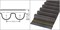 Зубчатый усиленный приводной ремень с арамидным кордом  НТD 966 14М СХА - фото 58326