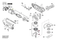 Корпус зеленый болгарки Bosch PWS 750-115 (рис.1) 2609002197